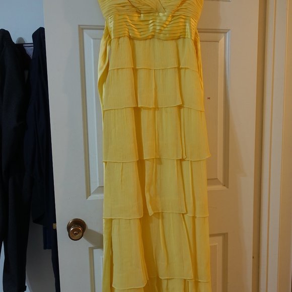 BCBG Sweatheart Neckline Long Ruffle Dress - Picture 6 of 8